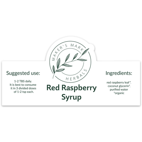 Organic Red Raspberry Syrup | Maker's Mark Herbals
